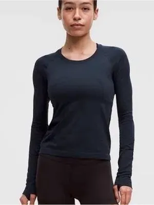 lululemon athletica Black Long-Sleeve Crew Top thumbnail 1