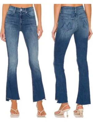 NEW MOTHER “The Runaway Step Fray” Jeans – A Night in Havana, Size 28 thumbnail 10