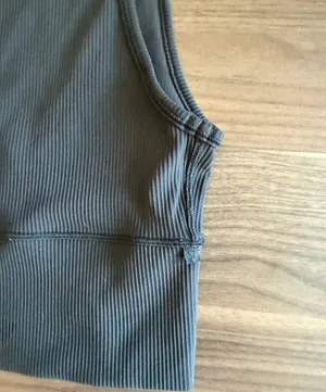 lululemon athletica Black Ribbed Crop Tank thumbnail 4