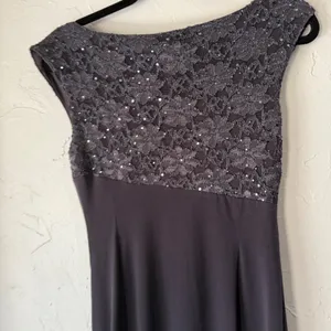 Dressbarn Y2k Dress Women's Size 6 Gray Lace‎ & Sequin Party Going Out thumbnail 6