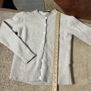 Brandy Melville Wool Blend Cardigan Women OS Oatmeal Heather Knit Button Sweater thumbnail 2