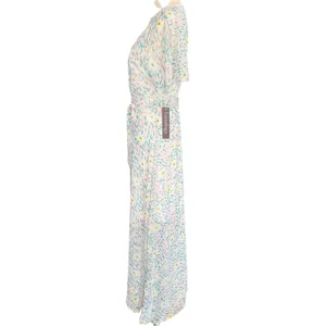 Luxology Women Pink Mint Floral‎ Faux Wrap Maxi Dress Short Flutter Sleeve NWT thumbnail 8