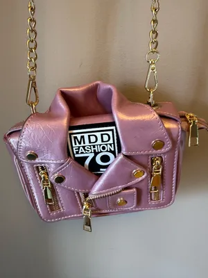 Pink Mini Shoulder Bag with Gold Chain thumbnail 2
