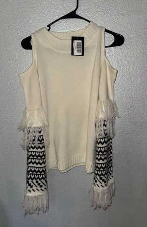 Blue B Collection Aztec Fringe Sweater thumbnail 1