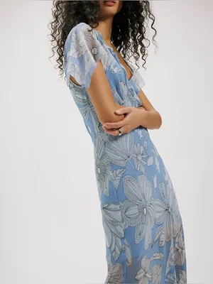 NWT Free People Moonlight Maxi Dress - blissful blue - size 6 thumbnail 5