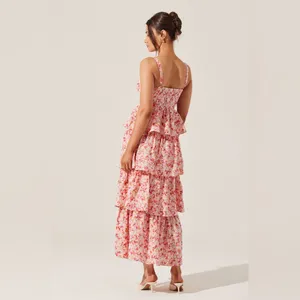 ASTR The Label Midsummer Eyelet Tiered Maxi Dress XS thumbnail 7