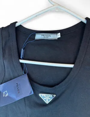 Black Cropped Tank Top with Triangle Logo thumbnail 3