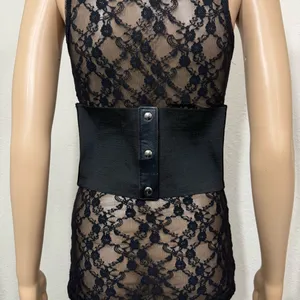 Black Faux Leather Corset New thumbnail 8