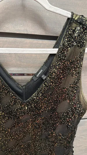 Express NYE sequin gold and black dress size XS thumbnail 6
