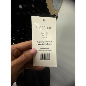 NWT Sherri Hill 11330 Black Two Piece Halter High Slit Prom Gown Dress Sz 4 $498 thumbnail 6
