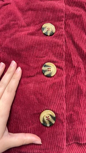 Harper red corduroy skirt thumbnail 4