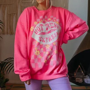 Slyfox Threads Hot Pink Hot Mess Express Crewneck Sweatshirt M thumbnail 1