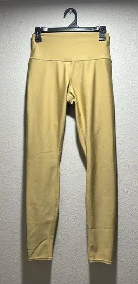 Alo 7/8 High Waist Airlift Legging, women’s size large in a gold/mustard color. thumbnail 1