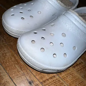 Crocs light blue washable rubber lined W6 orthotic arch support shoes thumbnail 6