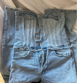 ZARA Denim Jumpsuit  thumbnail 1