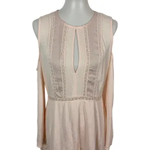 Lovefire‎ Pink Cold Shoulder Long Sleeve Dress XL Boho Feminine Flowy thumbnail 2