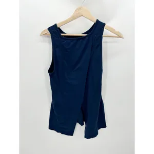 Athleta Foothill Crew Neck Split Back‎ Blue Tank Top Women's Size Small S thumbnail 2