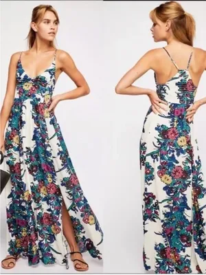 Free People Through the Vine maxi dress size M thumbnail 2