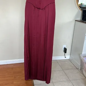 House of CB‎ XL A-C 'Marcella' Berry pleated georgette maxi dress NWOT thumbnail 10
