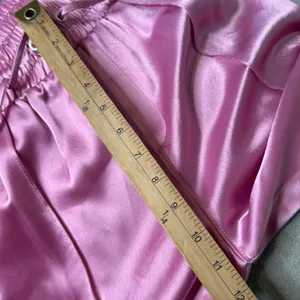 Cinq a Sept Pink Satin Adalie Pants‎ Womens M Cropped Drawstring Ankle Coquette thumbnail 16