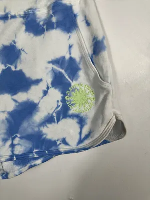 Daydreamer Sunny People Tie Dye Sweat Shorts Periwinkle Cloud NWT Small Made USA thumbnail 4