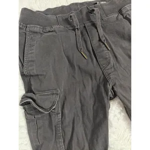 Womens H&M Cargo Jogger Pants Black XS thumbnail 2