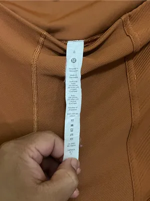 Lululemon Ribbed High-Rise Yoga Short 8" Butternut Brown thumbnail 5