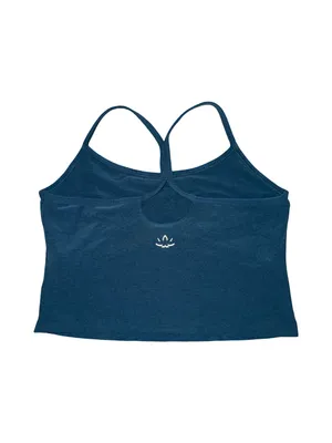 Beyond Yoga Spacedye Slim Racerback Cropped Tank Teal Sea Heather L thumbnail 2