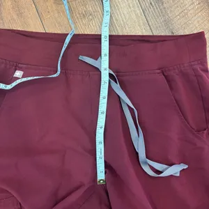 FIGS Zamora Jogger Scrub Pants Burgundy Red W18SW2005T Women's Small Tall ST thumbnail 8