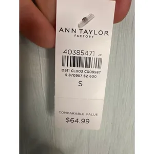Ann Taylor Pale Seafoam Green Crewneck Cuff Tee Small Casual Top Blouse NEW thumbnail 4