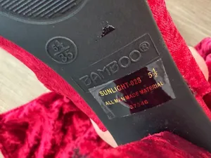 Red Velvet Over-the-Knee‎ Peep-Toe Heels thumbnail 6