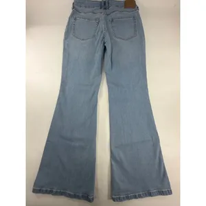 Aeropostale Low Rise Flare Jeans Light Wash Blue Patch Pockets LXSFBA195 25x30.5 thumbnail 2