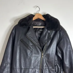 Vtg Wilsons thinsulate Leather jacket Asymmetrical‎ Zip Lined chocolate Brown S thumbnail 3