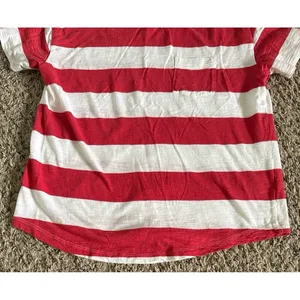 Old Navy Women's Red White Stripped Short Sleeve Front Pockets Tee‎ Size XS thumbnail 3