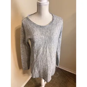 One Grey Day Alpaca Merino Wool Blend Back Cutout Sweater Gray Size L thumbnail 7