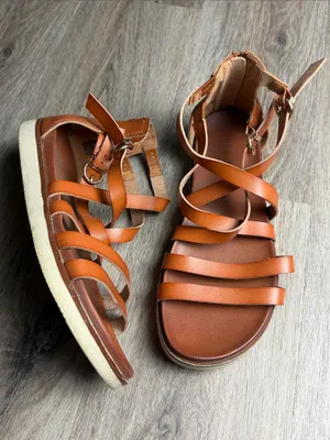 Torrid Tan Strappy Gladiator Sandals Size 9.5 Wide thumbnail 5