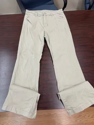 American Eagle Stretch High-Rise Kick Boot Khaki Pants Size 10 thumbnail 1