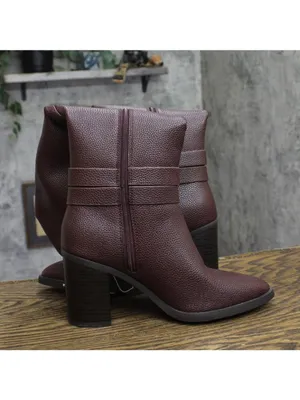 A New Day Rhonda Under-Knee Block Heel Boots 94637582 Burgundy Red 7M thumbnail 8