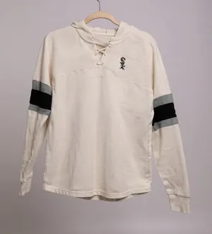 4Her by Carl Banks White Sox MLB Lace Up Hoodie‎ Sweatshirt XL thumbnail 1