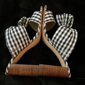 Ann Taylor Oriana gingham bow heels 5.5 thumbnail 3