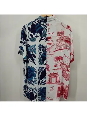 NEW Farm Rio Women’s Mixed‎ Prints Uni Shirt Size SMALL thumbnail 3