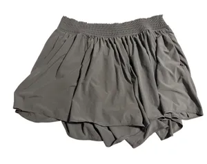 Athleta Skort Activewear Gray‎ Smocked Waist Pockets Large Gorpcore Sporty thumbnail 1