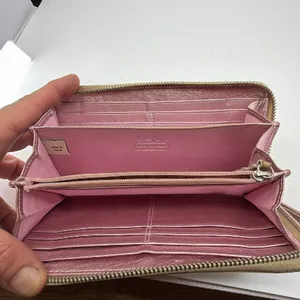 Coach Beige Heart C Coated Canvas Zip Around Wallet thumbnail 4