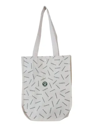 Lululemon Reusable White and Green Tote Bag thumbnail 1