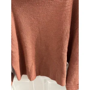 Women's Waffle Knit Turtleneck Sweater Size XL Terracotta thumbnail 2