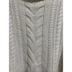 Anthropologie Pilcro Crop‎ Rolled Neck Cable Knit Sweater Ivory Women's Size Sm thumbnail 8