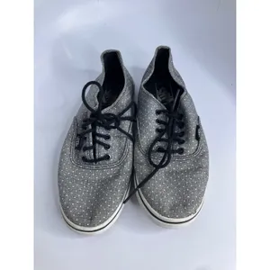Vans Authentic Lo Pro Shoes Women 9 Grey Polka Dot Good Low Top Sneakers thumbnail 2