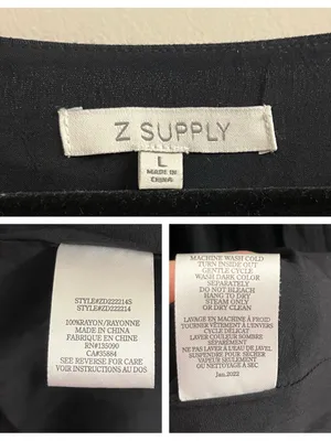 Z Supply Maxine Mini Dress in Black Size Large thumbnail 9