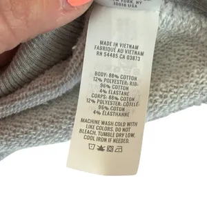 Aerie Seams Right Puff Sleeve Crop Top Medium Heather Gray Grey Athleisure thumbnail 8