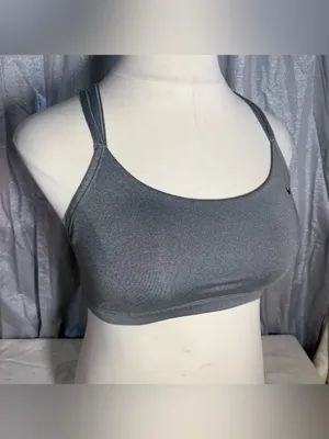 Nike Gray Double-Strap Low-Impact Sports Bra thumbnail 10